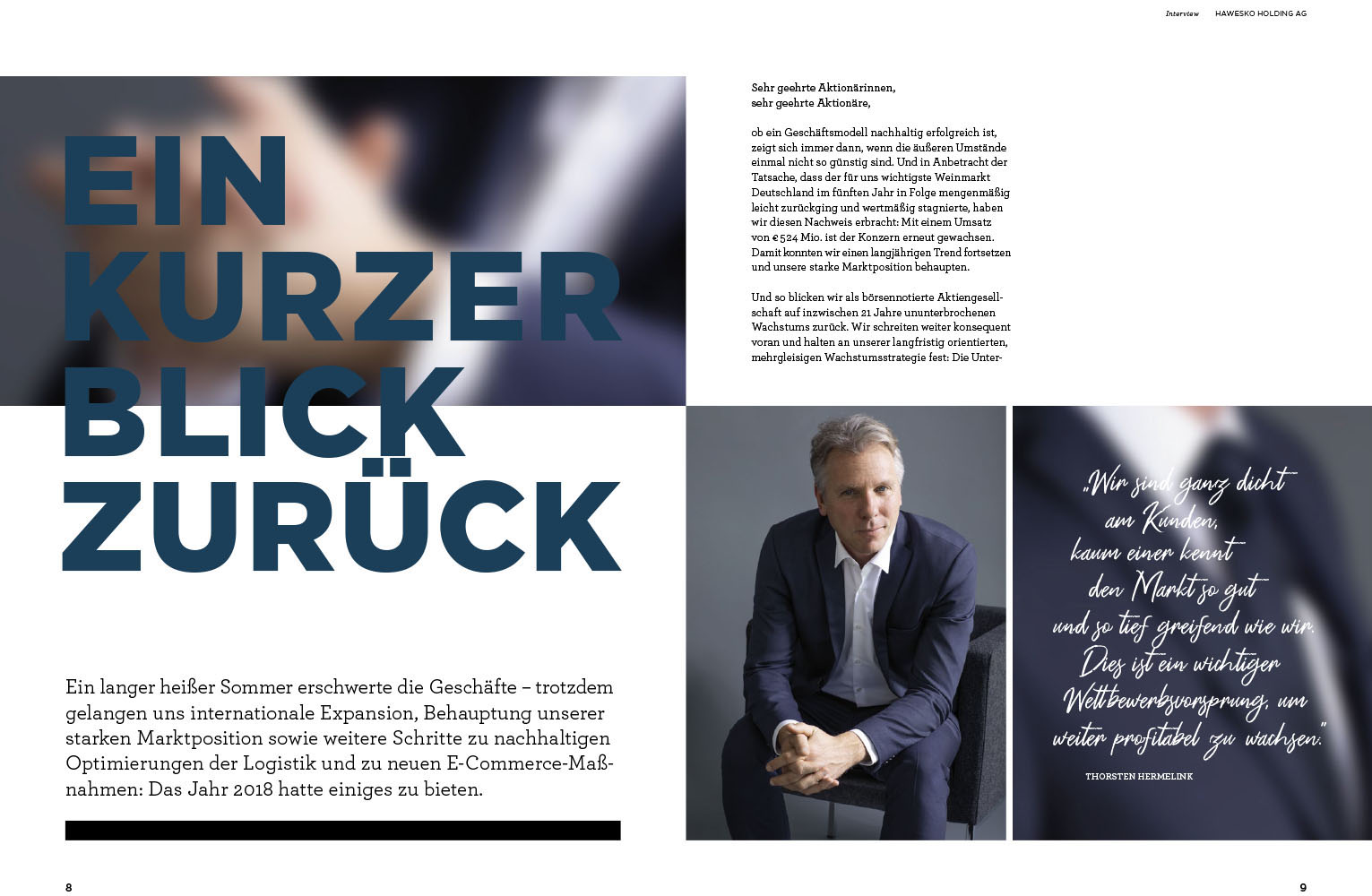 Corporate Portrait für einen Hawesko Geschäftsbericht